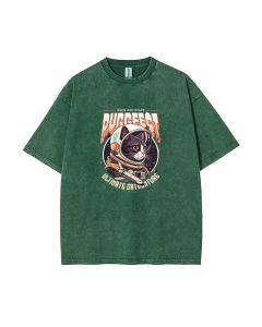 Cat Astronaut Mineral Wash T-Shirt - Fun and Stylish Beach Shirt | Cool and Classic Unisex Tee | Perfect for Teens, Gifts, Summer, Holidays