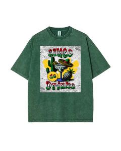 Cinco De Mayo Margarita Cactus Mineral Wash T-Shirt - Fun, Cool Tee for Teens - Perfect for Summer & Holidays - Unisex Beach & Casual Wear