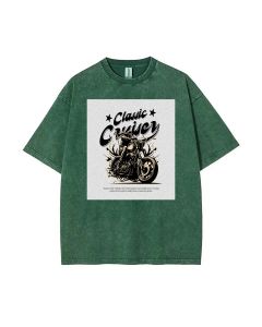 Classic Cruiser Mineral Wash T-Shirt - Unisex Teen Beach Shirt for Casual Wear and Gift-Giving - Cool T-Shirt for Summer Holidays