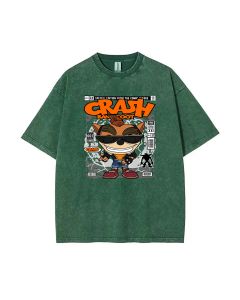 Crash Bandicoot Mineral Wash T-Shirt - Trendy Unisex Tee for Casual & Beach Wear | Must-Have Gift for Teens | Cool & Classic Design!