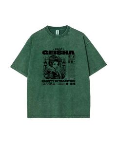 Geisha Glamour Unisex Teen T-Shirt - Summer Casual Wear for School & Weekends - Birthday & Holiday Gift with Men's Flannel & Oversized Style