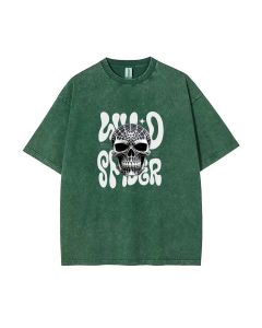 Gothic Spider Skull Tee - Unisex Teen T-Shirt for School & Weekends | Birthday & Holiday Gift | Men's Flannel & Oversized Style - Summer Casual Wear