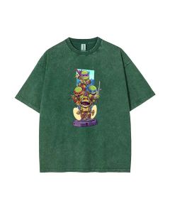 Ninja Turtle Mineral Wash T-Shirt - Unisex Cool Beach Shirt for Teens | Classic Graphic Tee for Casual Wear, School, and Summer | Great Gift Idea!