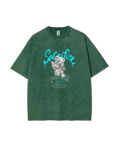 Unisex Teddy Bear-56 Mineral Wash T-Shirt for Teens - Cool Beach Shirt for Casual Wear or Gift-Giving - Classic Summer & Holiday T-Shirt