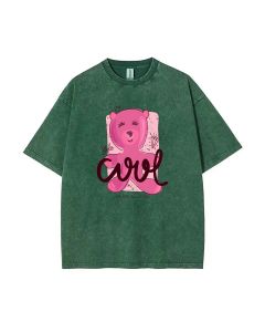 Teddy Bear-58 Mineral Wash T-Shirt - Cool Beach Shirt for Unisex Teens, Perfect for Casual Wear, School, and Gifts, Summer Ready Classic Tee