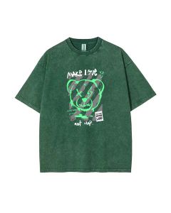 Teddy Bear-92 Mineral Wash T-Shirt: Unisex Cool Beach Shirt for Teens - Perfect for Casual Wear, School, and Gifts - Classic T-Shirt Style