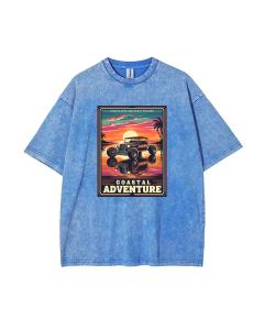 Coastal Adventure Teen T-Shirt - Summer Casual Wear for School & Weekends | Birthday & Holiday Gift | Unisex Flannel & Oversized Style