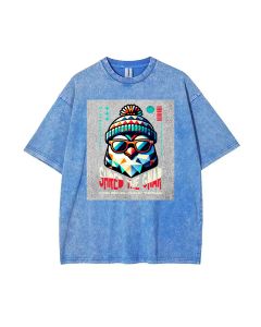 Unisex Teen T-Shirt - Cool Penguin Snowboarder Quote Winter | Casual School & Weekend Wear | Birthday & Holiday Gift | Men's Flannel Oversized Style