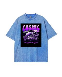 Cosmic Apparel Mineral Wash T-Shirt - Trendy Unisex Tee for Casual Wear, School, and Summer - Beach Shirt with Cool Classic Design