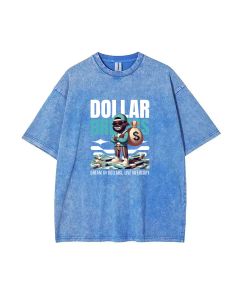 Dollar Dreams Mineral Wash T-Shirt - Unisex Cool Beach Shirt for Casual Wear, School & Summer - Classic Tee for Teens - Perfect Gift