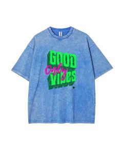 Good Vibes Only Unisex Teen T-Shirt - Summer Casual Wear for School & Weekends | Birthday & Holiday Gift | Men's Flannel & Oversized Style