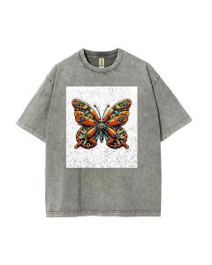 Butterfly Design Unisex Teen T-Shirt - Summer Casual Wear for School & Weekends | Birthday & Holiday Gift - Men's Flannel & Oversized Style