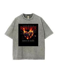 Unisex Chaotic Romance Mineral Wash T-Shirt for Teens - Perfect for Casual Wear, School, and Holidays! Cool and Classic Beach Shirt