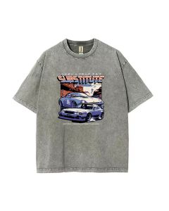 Classic Japan Racing Car Mineral Wash T-Shirt - Cool Beach Shirt for Unisex Teens | Perfect for Casual Wear, School, Summer & Holidays