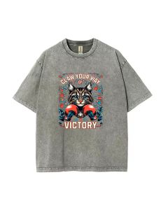 Claw Your Way to Victory Mineral Wash T-Shirt | Unisex Beach Shirt | Cool Classic Tee for Teens - Perfect for Casual Wear, School, Summer & Gifts