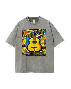 Django Mineral Wash T-Shirt: Cool, Classic Beach Shirt for Unisex Teens - Perfect for Casual Wear, School, and Summer - Great Gift Idea!