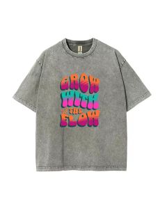 Grow with the Flow Unisex Teen T-Shirt - Summer Casual Wear for School & Weekends | Birthday & Holiday Gift | Men's Flannel & Oversized Style