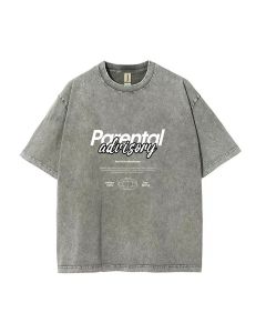 Parental Advisory Unisex Teen T-Shirt - Summer Casual Wear for School & Weekends | Men's Oversized Flannel Style - Perfect Birthday & Holiday Gift!