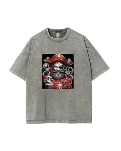 Pirate Unisex Teen T-Shirt - Casual Summer School & Weekend Wear | Gift for Birthdays & Holidays | Men's Flannel & Oversized Style