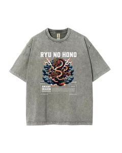 Ryu No Hono Template Design Unisex Teen T-Shirt - Summer Casual for School & Weekends | Birthday & Holiday | Men's Flannel & Oversized Style