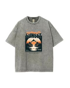 Summer Sunset Unisex Teen T-Shirt - Casual School & Weekend Wear | Gift for Birthdays & Holidays | Flannel & Oversized Men's Style