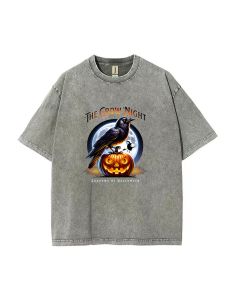 The Crow Night Unisex Teen T-Shirt - Perfect for School & Weekends | Summer Casual Wear, Birthday & Holiday Gift | Men's Flannel & Oversized Style