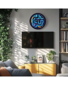 Custom Retro video game pac-man maze, Wooden Wall Clock for Home Decor in Living Room, Kitchen and Kid Decorations Gifts