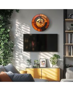 Custom Spiraling fibonacci sequence, Wooden Wall Clock for Home Decor in Living Room, Kitchen and Kid Decorations Gifts