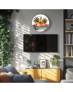 Custom Sunset, Wooden Wall Clock for Home Decor in Living Room, Kitchen and Kid Decorations Gifts