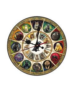 Custom Spirit guides in shamanic, Wooden Wall Clock for Home Decor Living Room, Kitchen and Kid Decorations Gifts