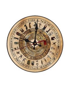 Custom Ancient egyptian hieroglyph cards in spiral, Wooden Wall Clock for Home Decor Living Room, Kitchen and Kid Decorations Gifts