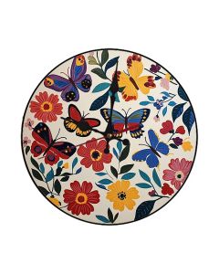 Custom Butterflies fluttering among blooming flowers, Wooden Wall Clock for Home Decor in Living Room, Kitchen and Kid Decorations Gifts