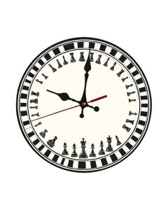 Custom Chessboard, Wooden Wall Clock for Home Decor in Living Room, Kitchen and Kid Decorations Gifts