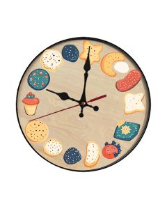 Custom Christmas cookies, Wooden Wall Clock for Home Decor in Living Room, Kitchen and Kid Decorations Gifts