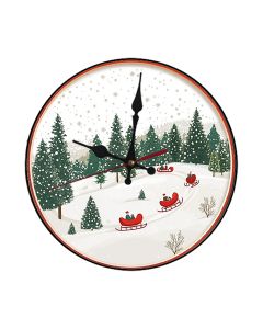 Custom Christmas tree farm, sleigh rides, Wooden Wall Clock for Home Decor in Living Room, Kitchen and Kid Decorations Gifts