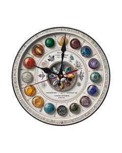 Custom Crystal zodiac mandala, Wooden Wall Clock for Home Decor in Living Room, Kitchen and Kid Decorations Gifts