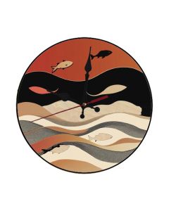 Custom Fish swimming gracefully through the water, Wooden Wall Clock for Home Decor in Living Room, Kitchen and Kid Decorations Gifts