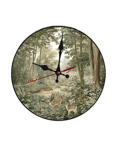 Custom Forest with tall, slender trees and soft, Wooden Wall Clock for Home Decor in Living Room, Kitchen Kid Decorations Gifts