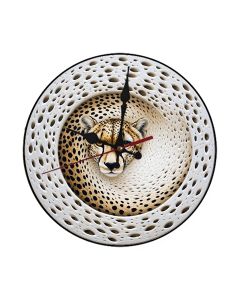 Custom Geometric cheetah spots, Wooden Wall Clock for Home Decor in Living Room, Kitchen and Kid Decorations Gifts