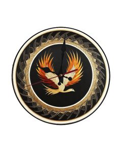 Custom Geometric phoenix rising, Wooden Wall Clock for Home Decor in Living Room, Kitchen and Kid Decorations Gifts