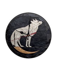 Custom Geometric wolf, Wooden Wall Clock for Home Decor in Living Room, Kitchen and Kid Decorations Gifts