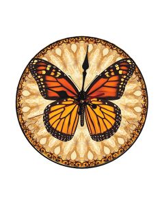 Custom Monarch butterfly kaleidoscope, Wooden Wall Clock for Home Decor in Living Room, Kitchen and Kid Decorations Gifts