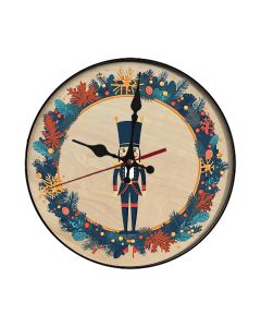 Custom Nutcracker soldier, Wooden Wall Clock for Home Decor in Living Room, Kitchen and Kid Decorations Gifts