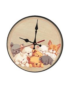 Custom Pet kindergarten scene, Wooden Wall Clock for Home Decor in Living Room, Kitchen and Kid Decorations Gifts