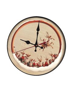 Custom Santa's toy quality control lab, Wooden Wall Clock for Home Decor in Living Room, Kitchen and Kid Decorations Gifts