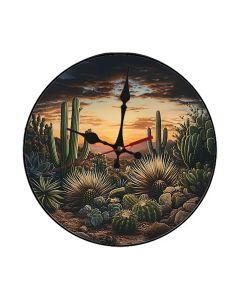 Custom Various cacti and desert plants, Wooden Wall Clock for Home Decor in Living Room, Kitchen Kid Decorations Gifts