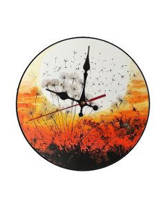 Custom Wind-blown dandelion seeds on sunset, Wooden Wall Clock for Home Decor in Living Room, Kitchen and Kid Decorations Gifts