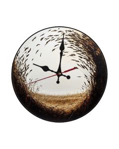 Custom Wind-swept autumn grass, Wooden Wall Clock for Home Decor in Living Room, Kitchen and Kid Decorations Gifts