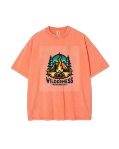 Campfire Mineral Wash T-Shirt: Unisex Beach Shirt for Teens - Cool & Classic Summer T-Shirts, Perfect for Casual Wear and Gift-Giving