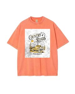 Country Roads Wild West Unisex Teen T-Shirt - School & Weekend Casual Wear | Gift for Birthdays & Holidays | Men's Flannel & Oversized Style